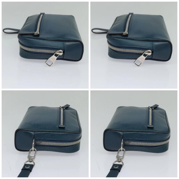 LOUIS VUITTON Epi Neo-Osh Clutch Bag Cyan LV Auth 120827 - Picture 16 of 16